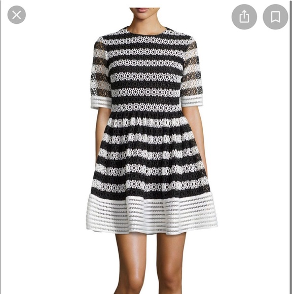 Alexis Eyelet Striped Dress - Picture 1 of 6